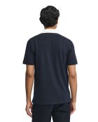 Jérémy marineblaues Kurzarm-Poloshirt aus Baumwolle
