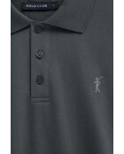 Polo in cotone a manica corta grigio pietra Eric