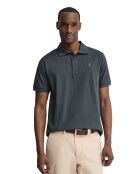 Polo in cotone a manica corta grigio pietra Eric