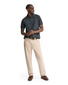 Polo in cotone a manica corta grigio pietra Eric