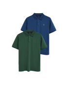 Set aus 2 mehrfarbigen Fabien Kurzarm-Poloshirts aus Baumwolle