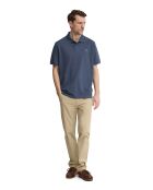 Polo Alexandre in cotone a manica corta blu denim