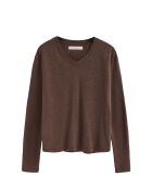 Justine Chocolate Langarmshirt aus Leinen