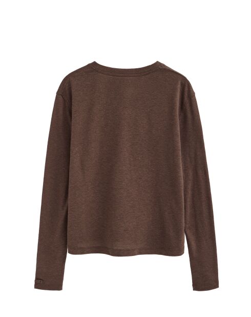 Justine Chocolate Langarmshirt aus Leinen