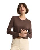Justine Chocolate Langarmshirt aus Leinen