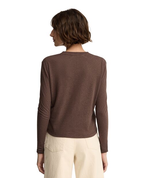 Justine Chocolate Langarmshirt aus Leinen