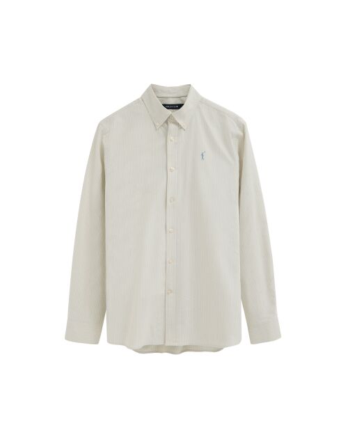 Camicia a maniche lunghe Jean-Marc in cotone blu da bambino