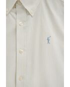 Camicia a maniche lunghe Jean-Marc in cotone blu da bambino