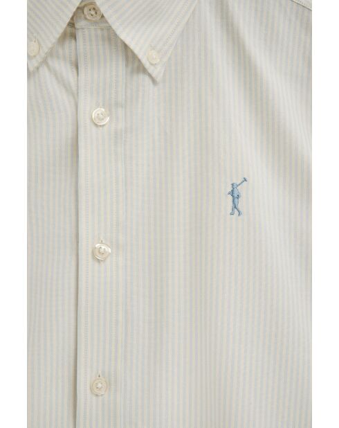Camicia a maniche lunghe Jean-Marc in cotone blu da bambino