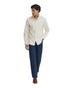 Camicia a maniche lunghe Jean-Marc in cotone blu da bambino