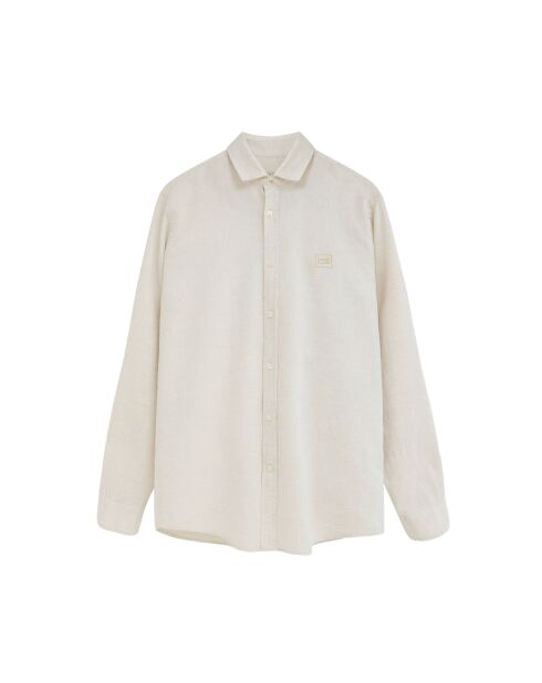 Camicia Daniele beige Vigore in cotone a manica lunga