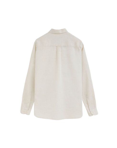 Camicia Daniele beige Vigore in cotone a manica lunga