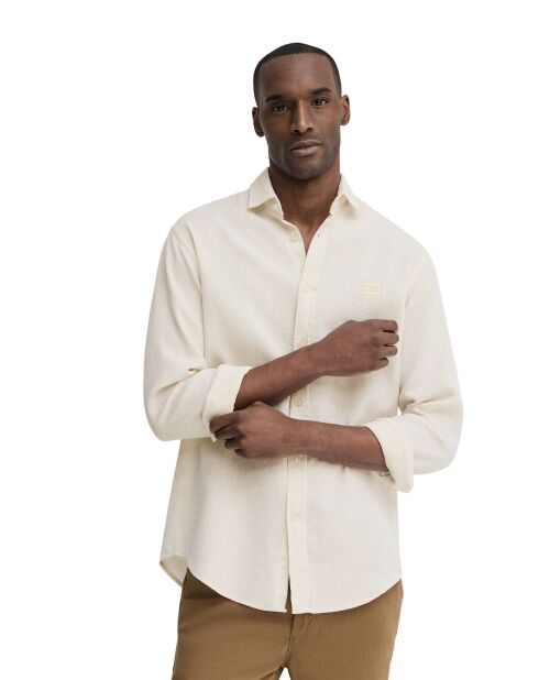 Camicia Daniele beige Vigore in cotone a manica lunga
