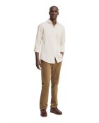 Camicia Daniele beige Vigore in cotone a manica lunga