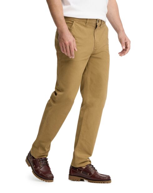 Chinobroek van camelkleurig katoen William