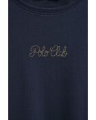 Karine marineblaues Langarmshirt aus Baumwolle