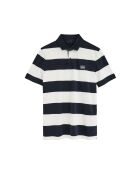 Polo Jérôme in cotone a manica corta navy-ecru