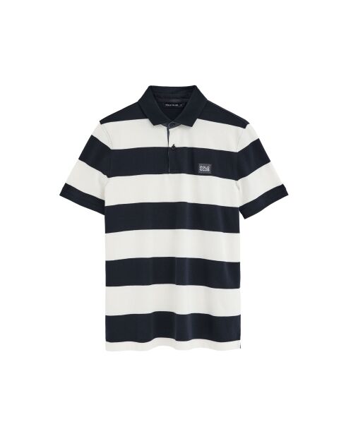 Polo Jérôme in cotone a manica corta navy-ecru