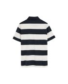 Polo Jérôme in cotone a manica corta navy-ecru