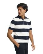 Polo Jérôme in cotone a manica corta navy-ecru