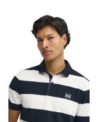 Polo Jérôme in cotone a manica corta navy-ecru