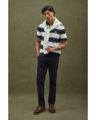 Polo Jérôme in cotone a manica corta navy-ecru