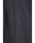 Camicia Melvin in lino a manica lunga blu