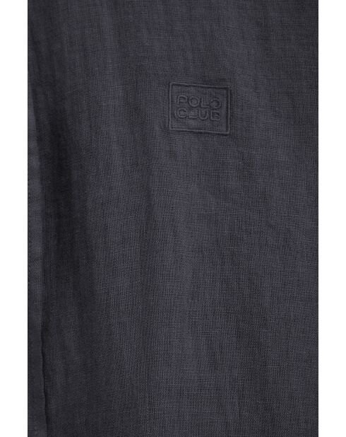 Camicia Melvin in lino a manica lunga blu