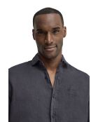 Camicia Melvin in lino a manica lunga blu