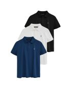 Set di 3 polo a manica corta in cotone Florent multicolore