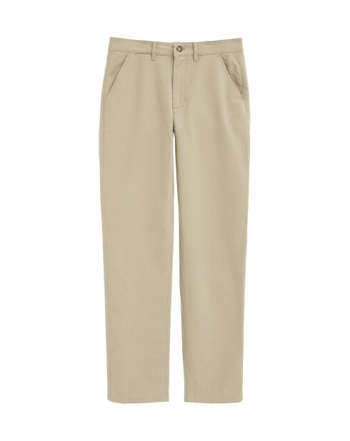 Crèmekleurige katoenen chinobroek Tyler