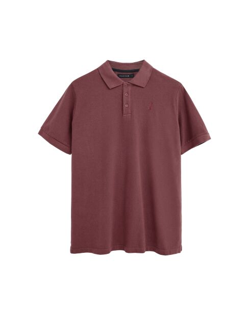 Polo a manica corta Dimitri rose wine in cotone