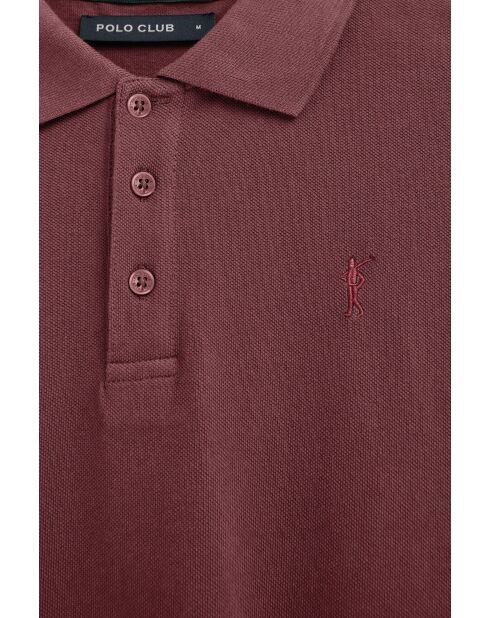 Polo a manica corta Dimitri rose wine in cotone