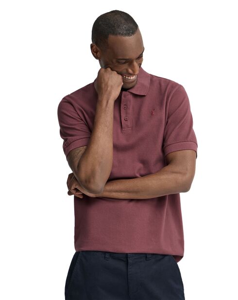 Polo a manica corta Dimitri rose wine in cotone