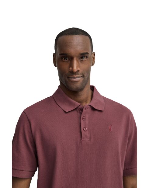 Polo a manica corta Dimitri rose wine in cotone