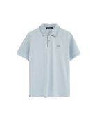 Polo Gaël baby blu a manica corta in cotone