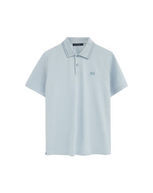 Polo Gaël baby blu a manica corta in cotone