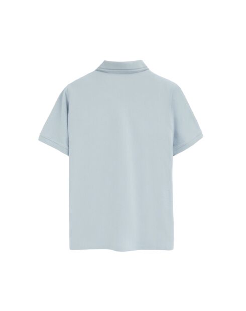 Polo Gaël baby blu a manica corta in cotone