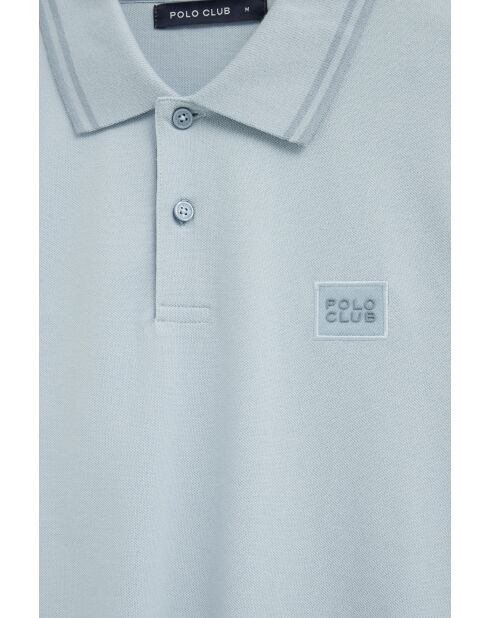 Polo Gaël baby blu a manica corta in cotone
