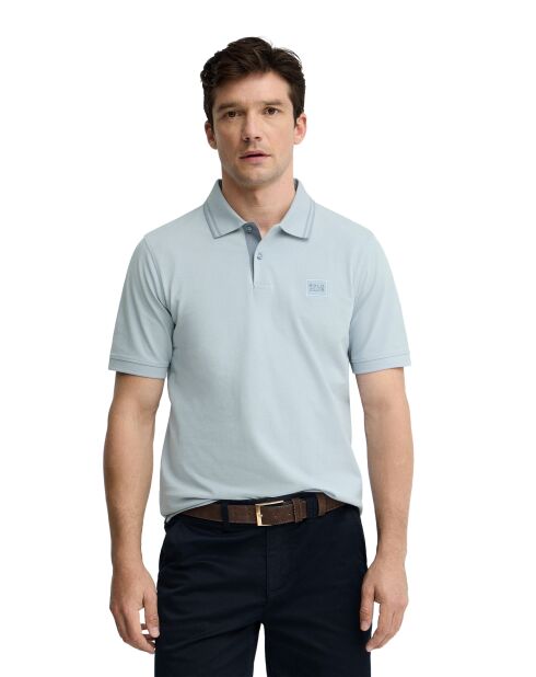 Polo Gaël baby blu a manica corta in cotone