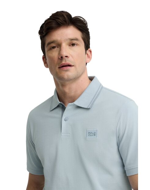 Polo Gaël baby blu a manica corta in cotone