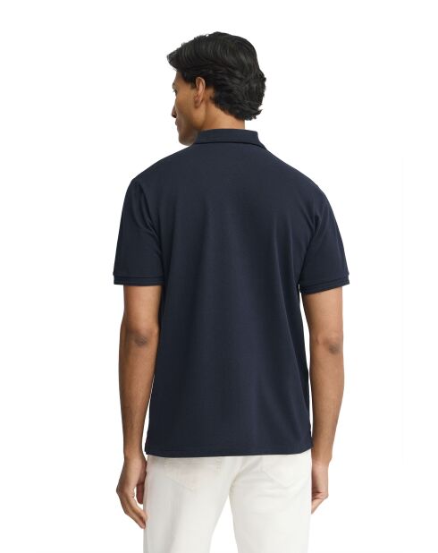 Marineblauwe katoenen polo met korte mouwen van Gérard