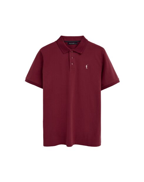 Polo à manches courtes en coton Armand garnet