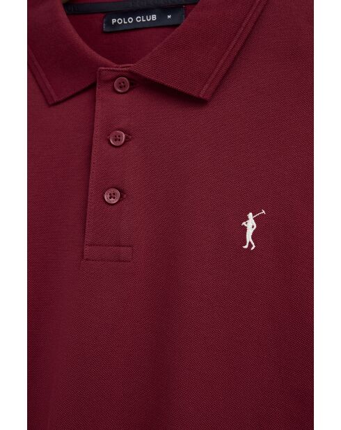 Polo à manches courtes en coton Armand garnet