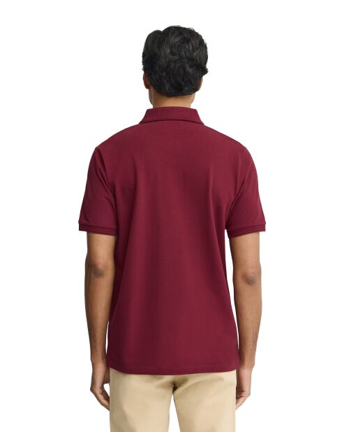 Polo à manches courtes en coton Armand garnet