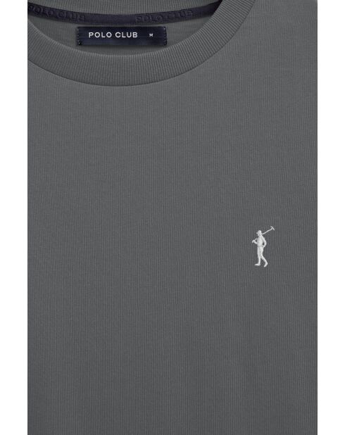 T-Shirt à manches courtes en coton Léon asphalt