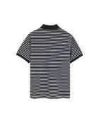 Polo Cyril in cotone a manica corta navy-ecru