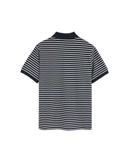 Polo Cyril in cotone a manica corta navy-ecru