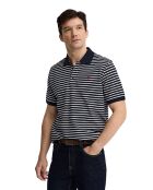 Polo Cyril in cotone a manica corta navy-ecru