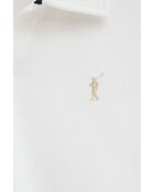 Witte katoenen polo met korte mouwen voor heren